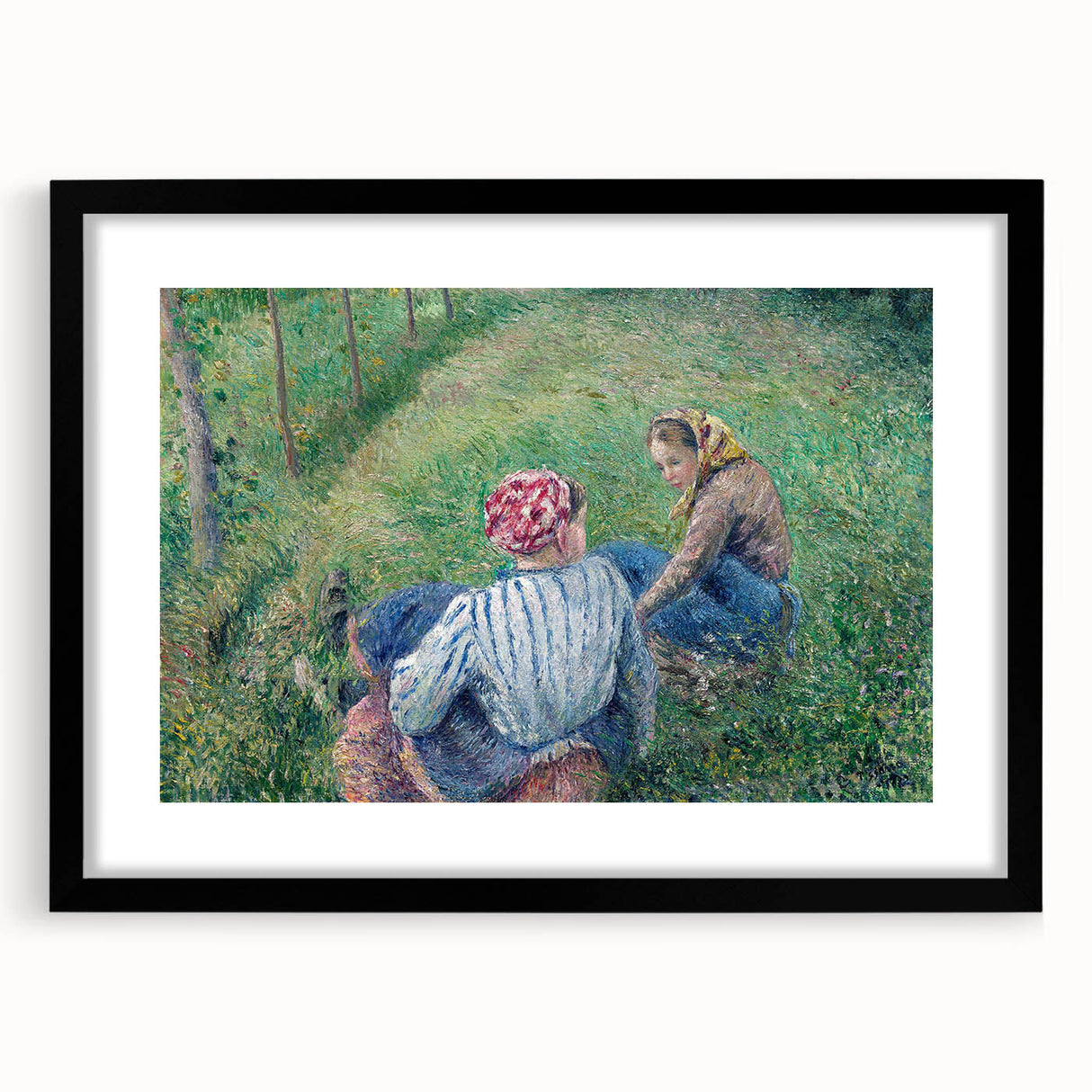 Tranquil Impressionist Landscape – Pissarro’s Peasant Girls Resting