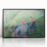Tranquil Impressionist Landscape – Pissarro’s Peasant Girls Resting