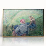 Tranquil Impressionist Landscape – Pissarro’s Peasant Girls Resting