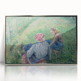 Tranquil Impressionist Landscape – Pissarro’s Peasant Girls Resting