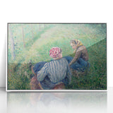 Tranquil Impressionist Landscape – Pissarro’s Peasant Girls Resting