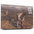 Modern Wall Art: Rustic Autumn Farming Scene with Earthy and Warm Tones