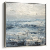 Framed abstract wall art featuring elegant silver strokes on a textured canvas, showcasing a modern design ideal for contemporary decor. Perfect for adding sophistication to any living space.