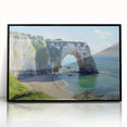 Framed acrylic artwork depicting dramatic cliffs and landscapes in rich hues, featuring a sleek black frame, ideal for modern home decor and nature enthusiasts.