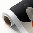 Elegant Dining Room Wall Art - Abstract Black, White & Orange Décor