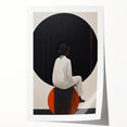 Elegant Dining Room Wall Art - Abstract Black, White & Orange Décor