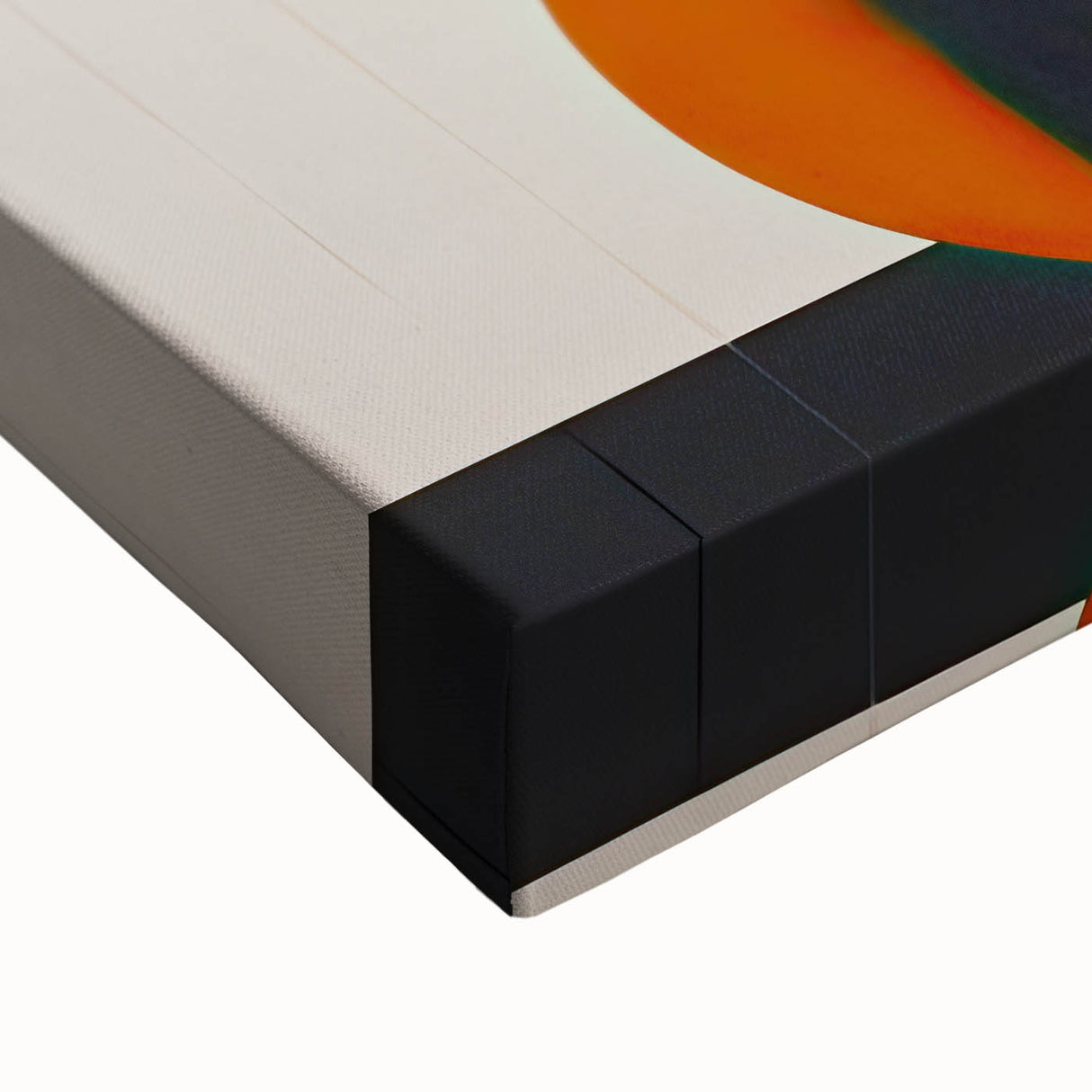 Elegant Dining Room Wall Art - Abstract Black, White & Orange Décor