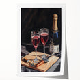 Extra large rolled print of vibrant floral art on a white background, ideal for dining room wall decor.
