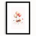 Girls Bedroom Art - Elegant Balloons and Bow Kids Room Decor