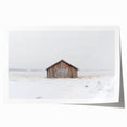 Barn landscape print on rolled canvas showcasing vibrant colors and intricate details, beautifully packaged in a protective cardboard tube for art enthusiasts. Perfect for rustic home decor or gallery displays.