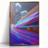 Framed acrylic artwork of a landscape bridge in gold tones, showcasing intricate details and a modern aesthetic, ideal for home decor and artistic display.
