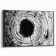 Black and white landscape art painting of trees on framed canvas, suitable for bedroom wall decor.