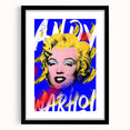 Iconic Pop Art Wall Art - Marilyn Canvas with Yellow and Blue