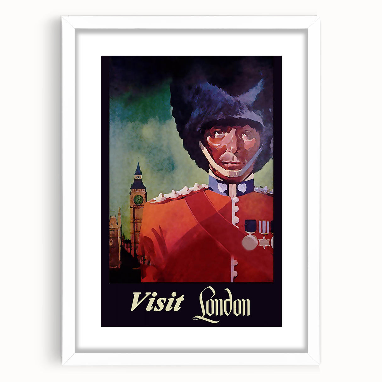 Retro London Guard Travel Poster – Vintage Prints & Nostalgic Art