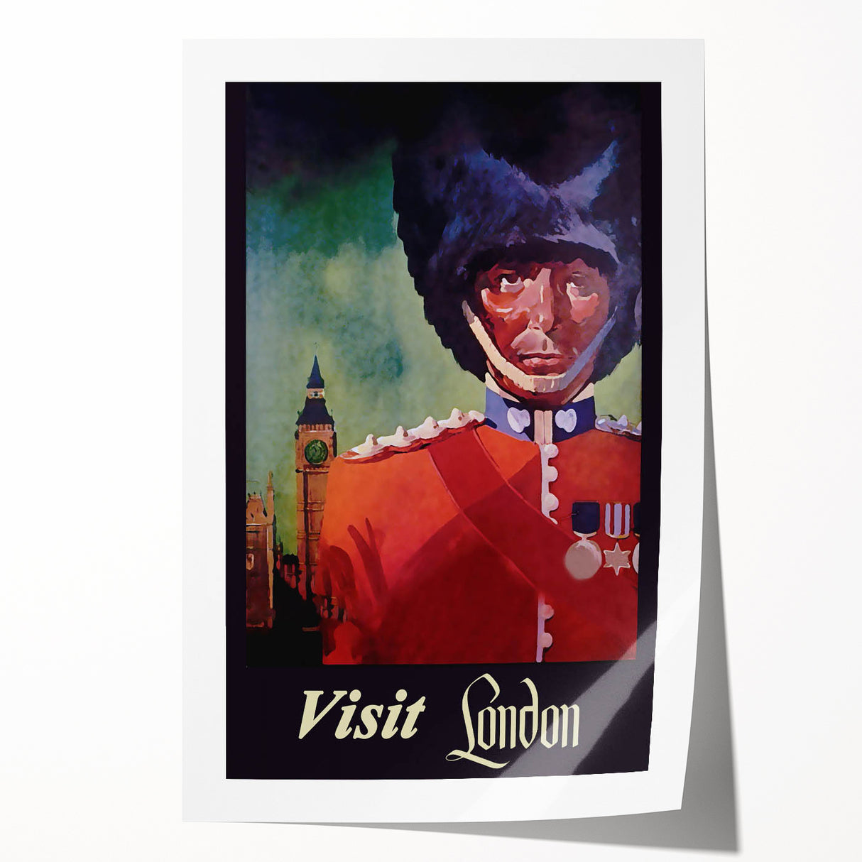 Retro London Guard Travel Poster – Vintage Prints & Nostalgic Art