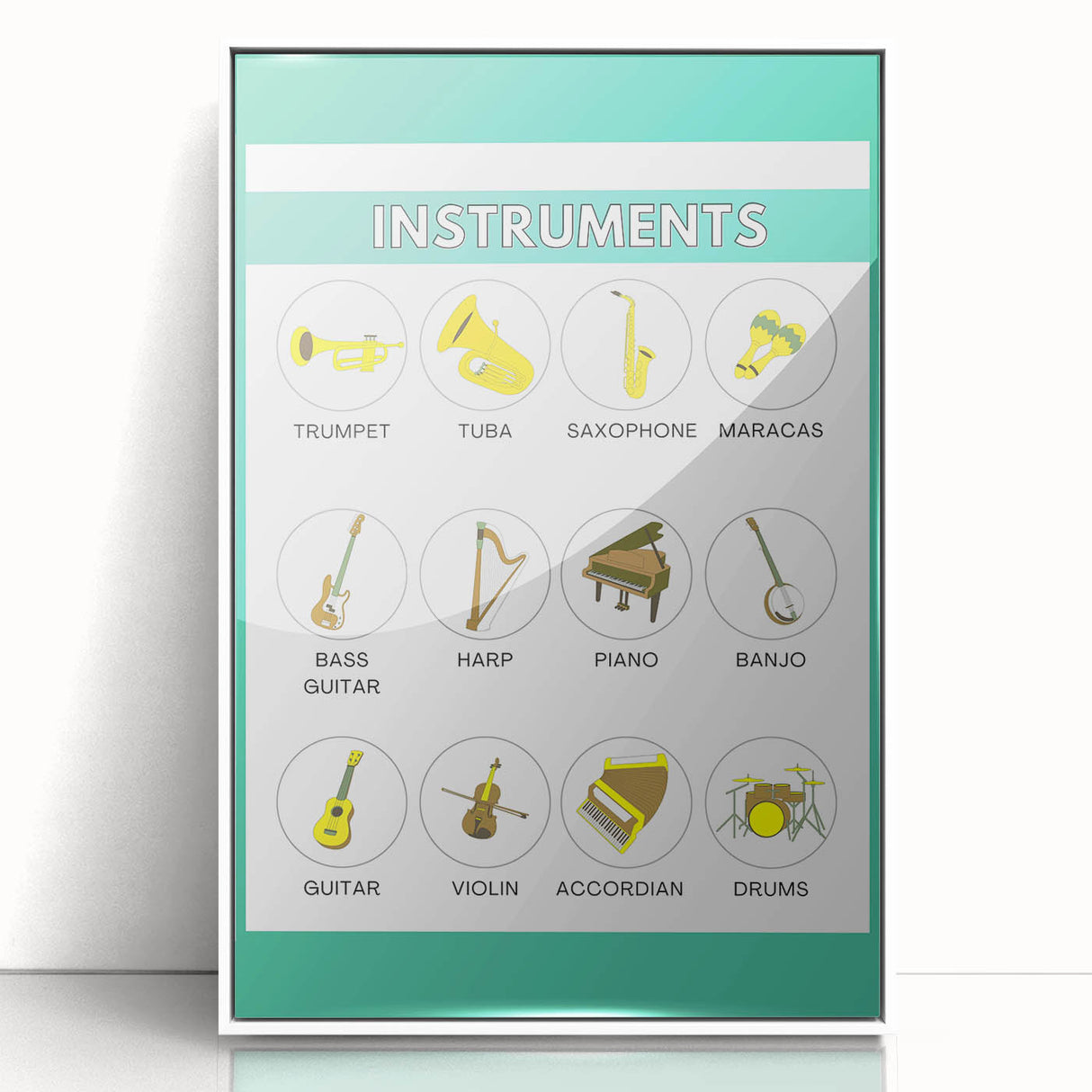 Classroom Educational Posters - Musical Instruments Chart