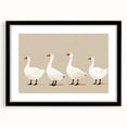 Minimalist Goose Nursery Wall Art - Framed Baby Art Prints