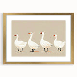 Minimalist Goose Nursery Wall Art - Framed Baby Art Prints