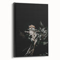 Black and white landscape art painting on framed canvas depicting a vintage fall scene, ideal for bedroom wall decor.
