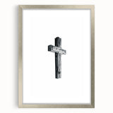 Textured abstract art print in soft pastel hues on a silver framed canvas, suitable for bedroom decor.
