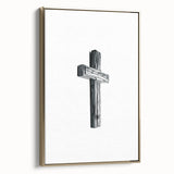 Framed canvas depicting a vintage-style landscape with spring theme in muted green and gold tones.