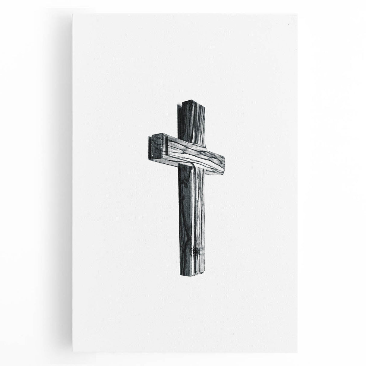 Black and white abstract depiction of spring on large stretched canvas, ideal for kitchen wall art.