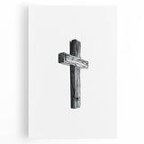 Black and white abstract depiction of spring on large stretched canvas, ideal for kitchen wall art.