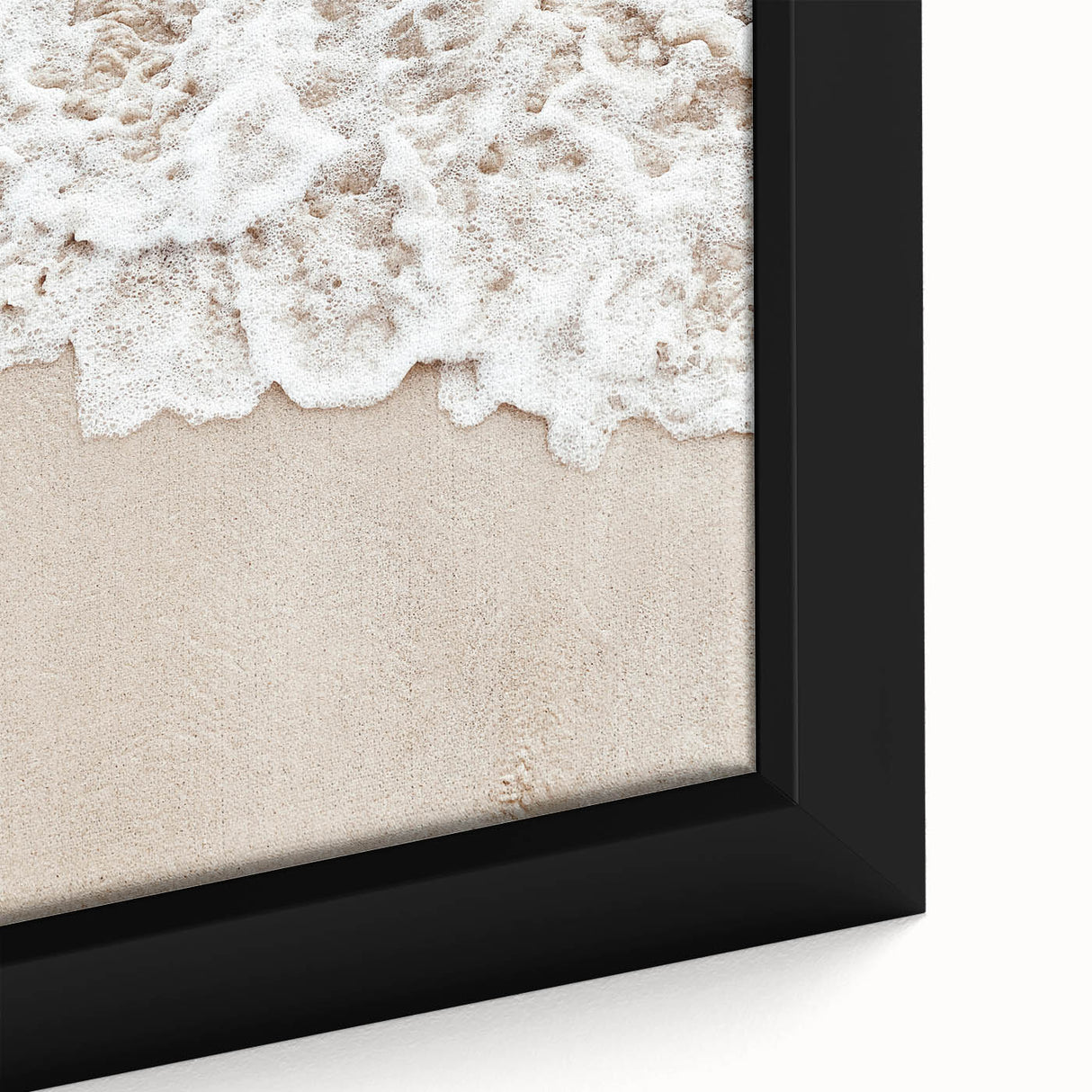 Extra large framed canvas featuring textured, colorful art with a black background, ideal for living room decor.