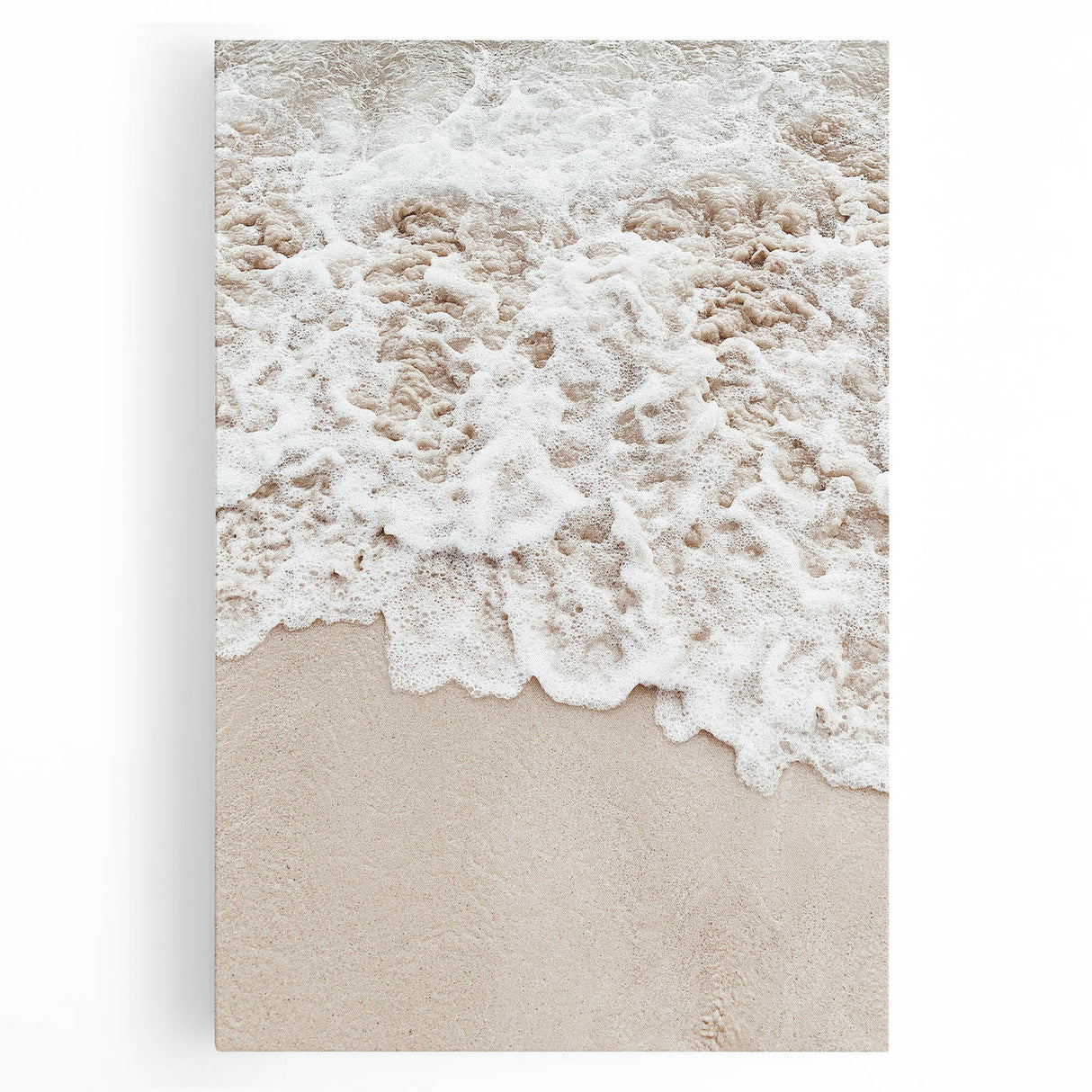 Black and white abstract design on stretched canvas, featuring dynamic swirls, ideal for kitchen wall art.