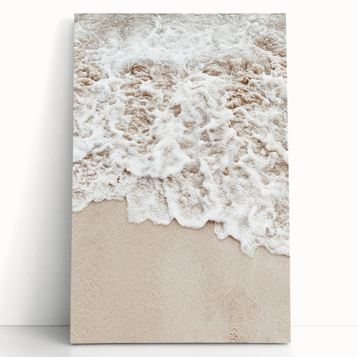 Large black and white stretched canvas featuring a minimalist summer design, ideal for kitchen wall art.