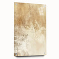 Abstract wall art featuring colorful strokes in vibrant hues, displayed in a sleek acrylic glass frame from a side view, highlighting its modern design.