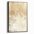 Framed canvas wall art featuring abstract strokes in black and white, showcasing a modern design ideal for contemporary home decor. The side view highlights the sleek frame and textured artwork, perfect for adding sophistication to any living space.