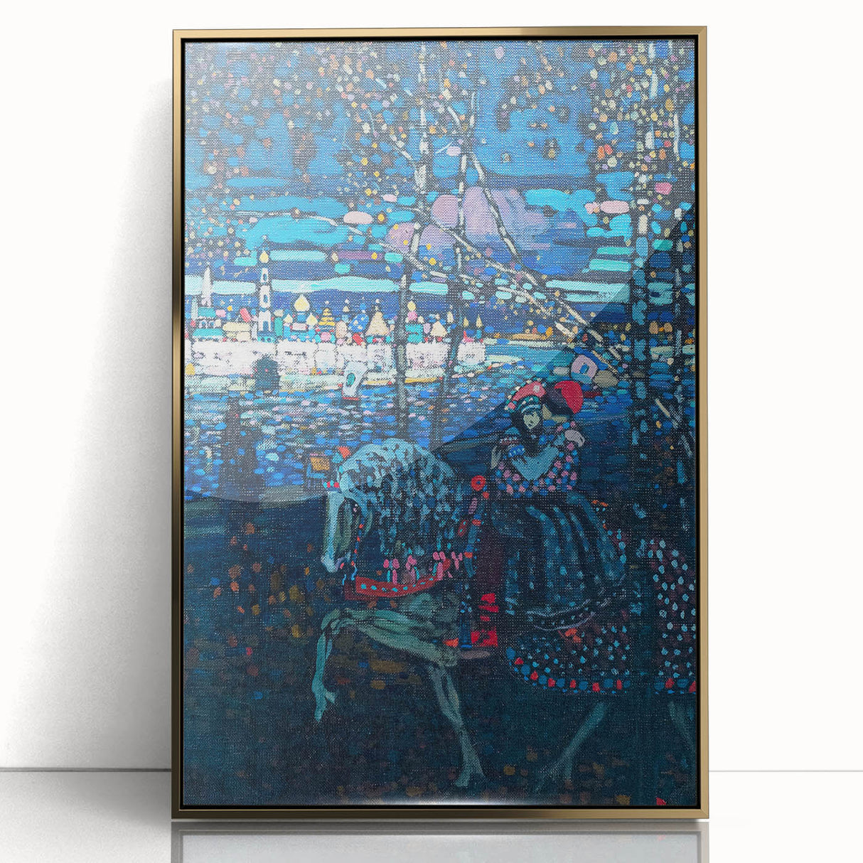 Riding Couple (1906) by Wassily Kandinsky: Enigmatic Night Scene