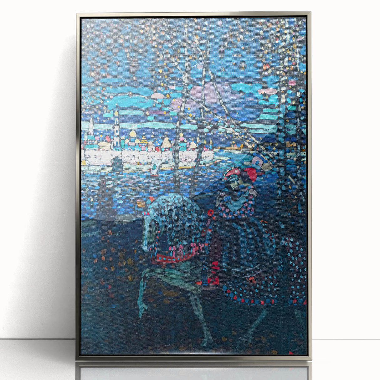 Riding Couple (1906) by Wassily Kandinsky: Enigmatic Night Scene