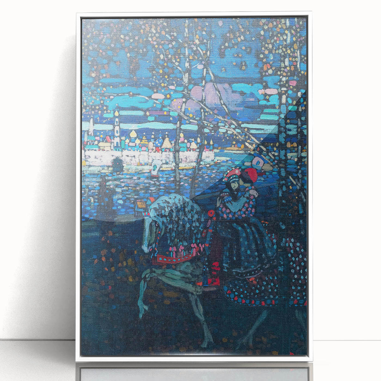 Riding Couple (1906) by Wassily Kandinsky: Enigmatic Night Scene