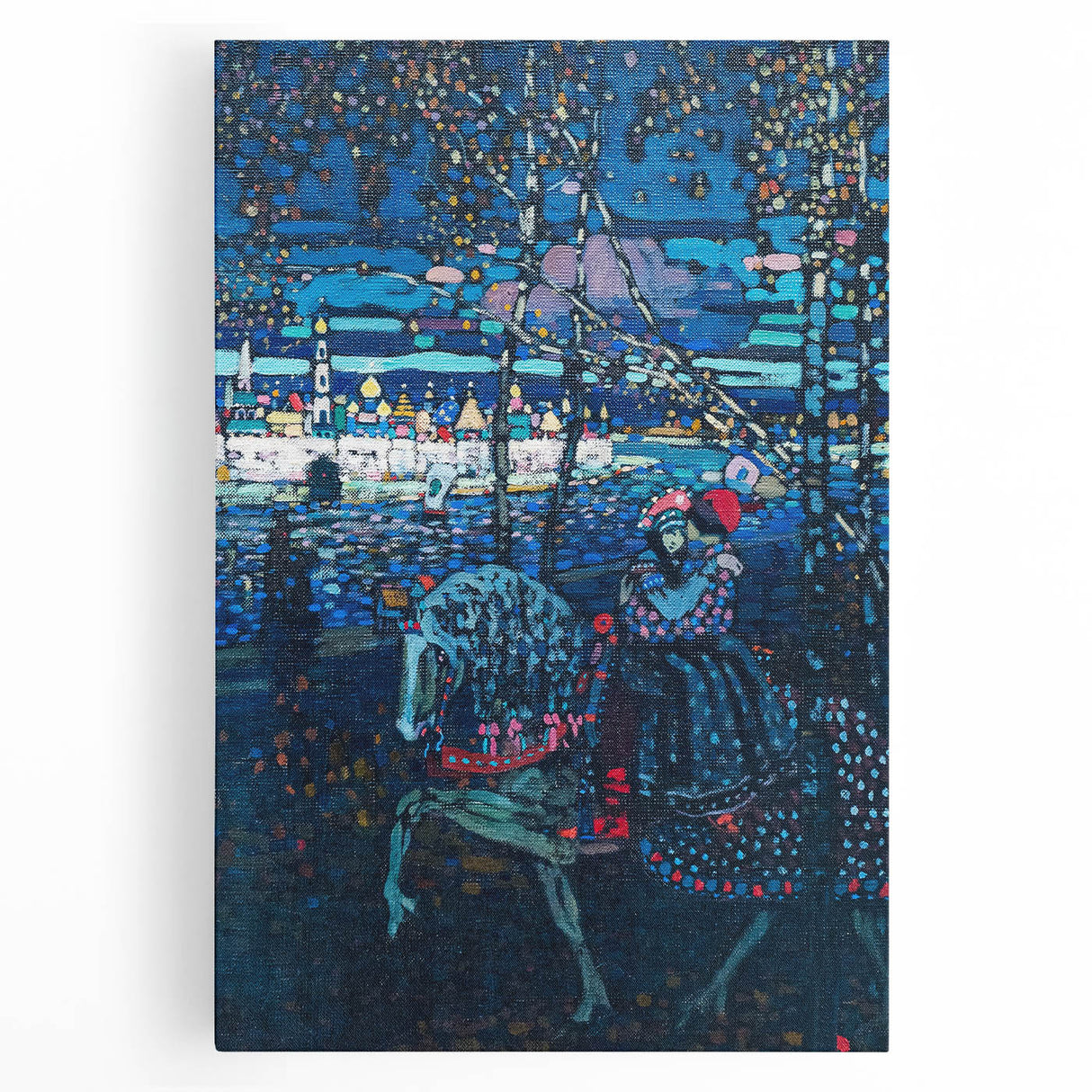 Riding Couple (1906) by Wassily Kandinsky: Enigmatic Night Scene