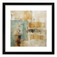 Abstract strokes wall art framed with a black mat, showcasing vibrant colors and modern design elements, perfect for enhancing contemporary home decor.
