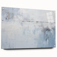Abstract strokes wall art design displayed in a side view, featuring vibrant colors and smooth acrylic glass finish, elegantly mounted with pins for easy hanging.