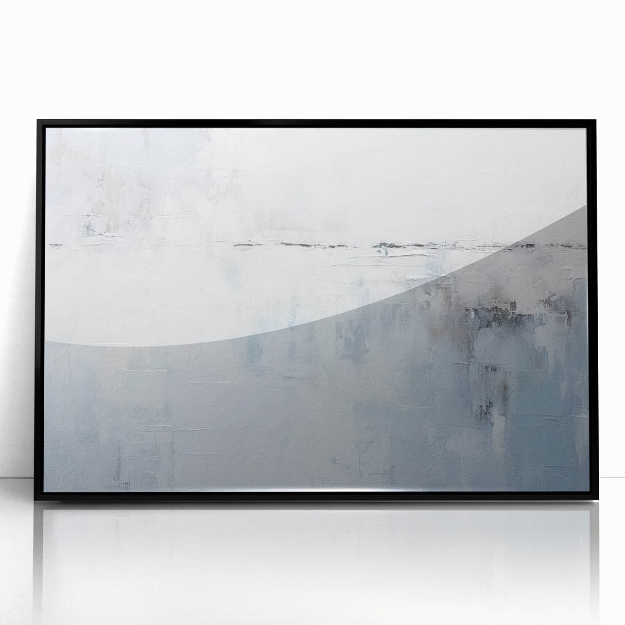 Framed abstract wall art featuring bold black strokes on a white background, elegantly arranged to enhance modern decor, perfect for contemporary living spaces.