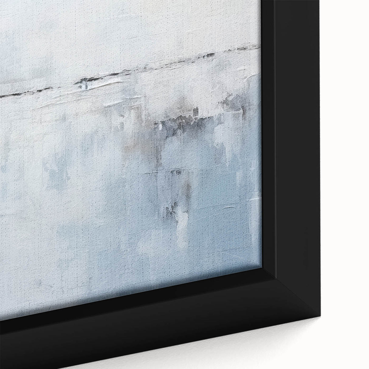 Close-up of framed abstract strokes wall art on canvas, showcasing vibrant colors and dynamic textures, perfect for modern home decor. Ideal for adding artistic flair to living spaces.