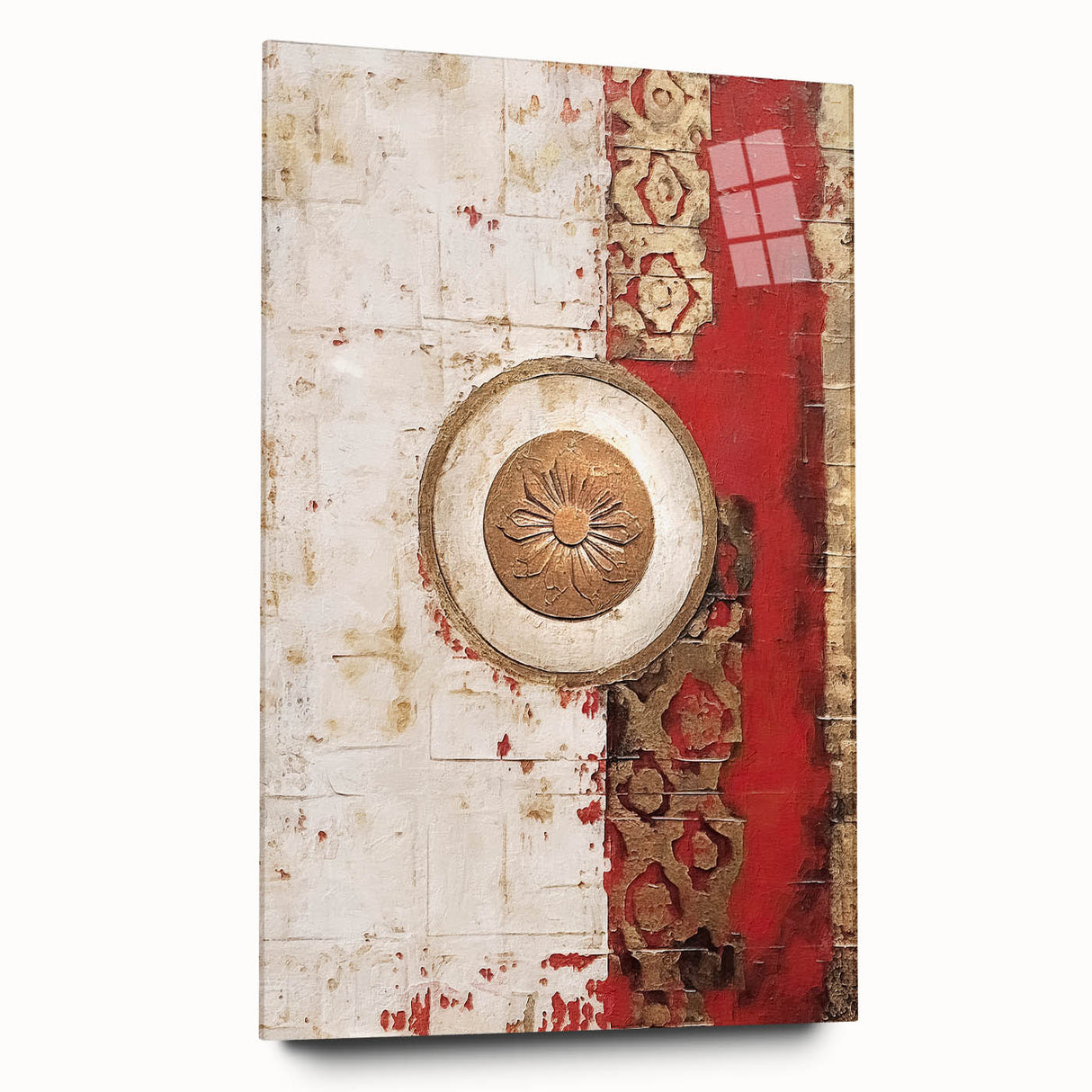 Abstract strokes wall art displayed in a sleek acrylic glass frame, showcasing vibrant colors and dynamic patterns, ideal for modern home decor.