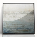 Framed acrylic wall art featuring abstract strokes in black and white, showcasing modern design with bold, dynamic brushwork, perfect for contemporary home decor.