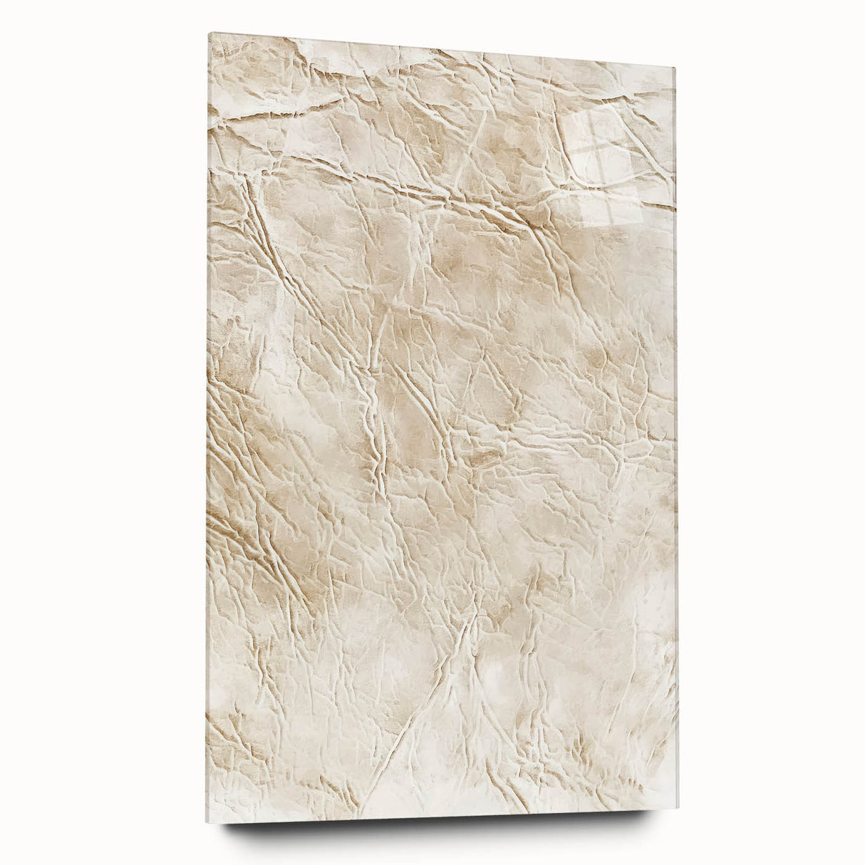 Abstract wall art showcasing vibrant strokes in hues of blue, pink, and gold, displayed in a sleek acrylic frame, emphasizing modern decor style. Perfect for enhancing contemporary interiors.