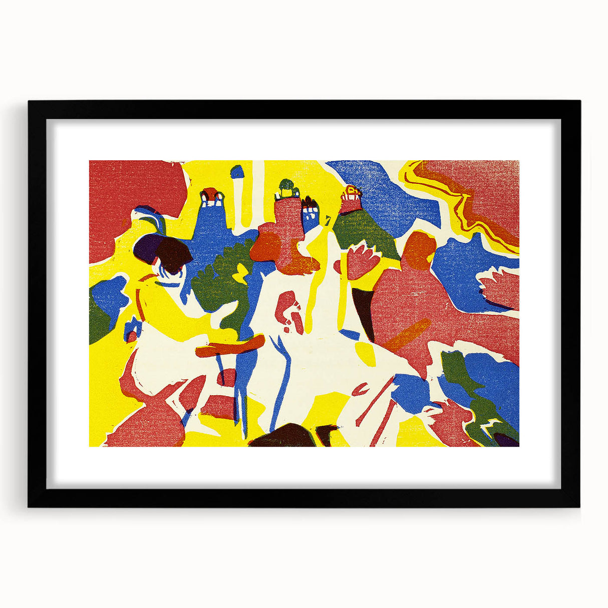Abstract Modern Art: Vibrant Composition Inspired by Wassily Kandinsky