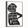 Inspirational Typography Art - Luke 1:45 "Blessed" Canvas Print