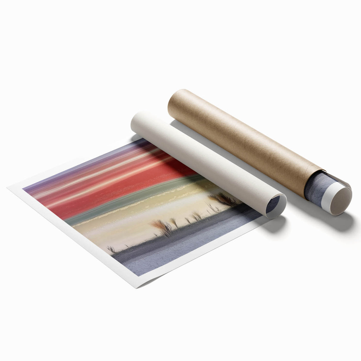 Abstract Office Wall Art – Multicolor Landscape Canvas Print