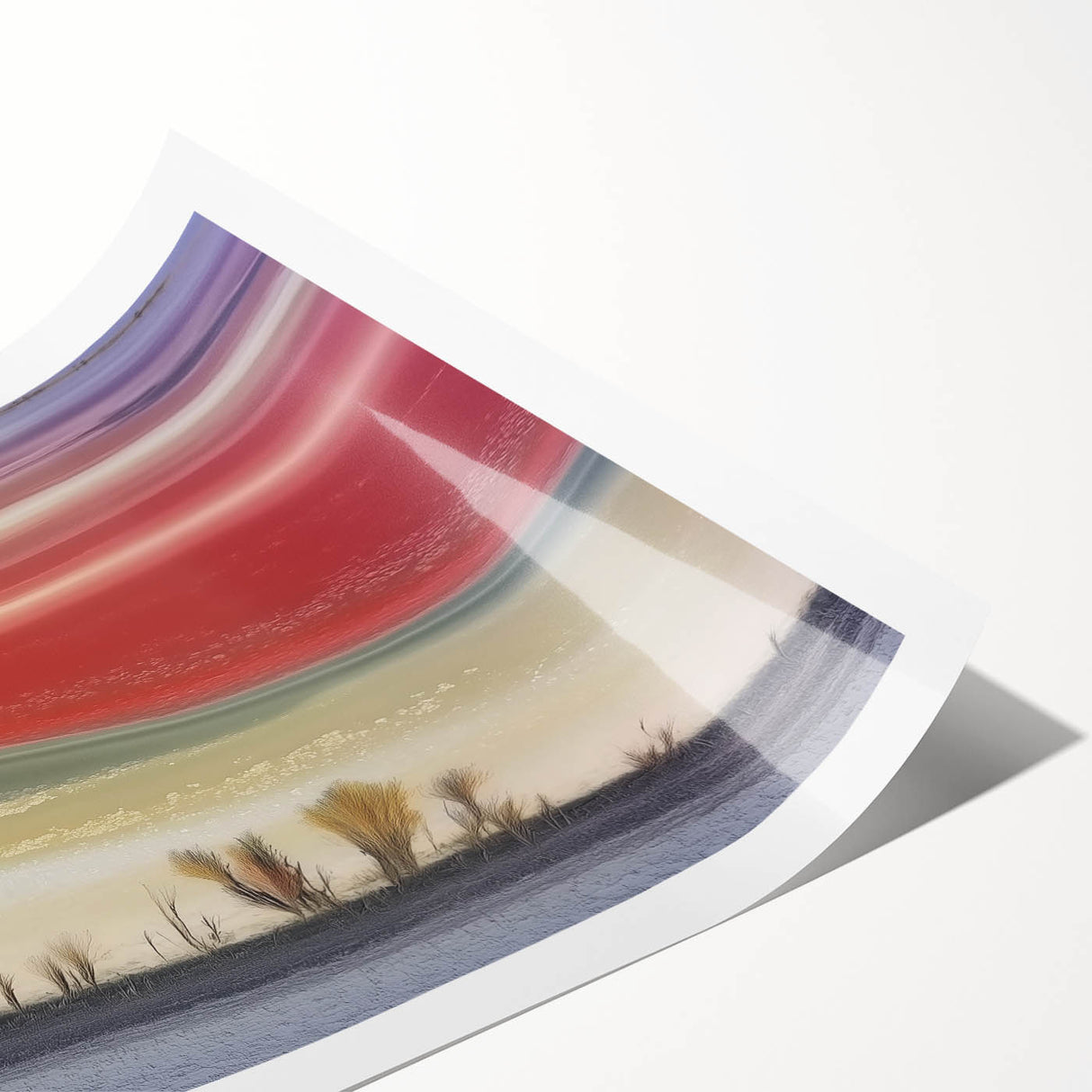 Abstract Office Wall Art – Multicolor Landscape Canvas Print