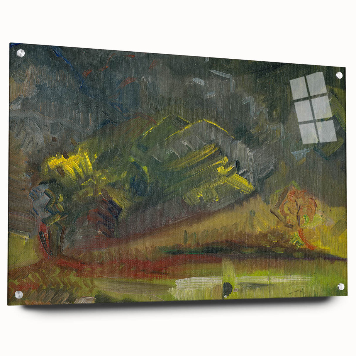 Expressionist Art: Evening Landscape by Weisz-Kubínčan Canvas Print