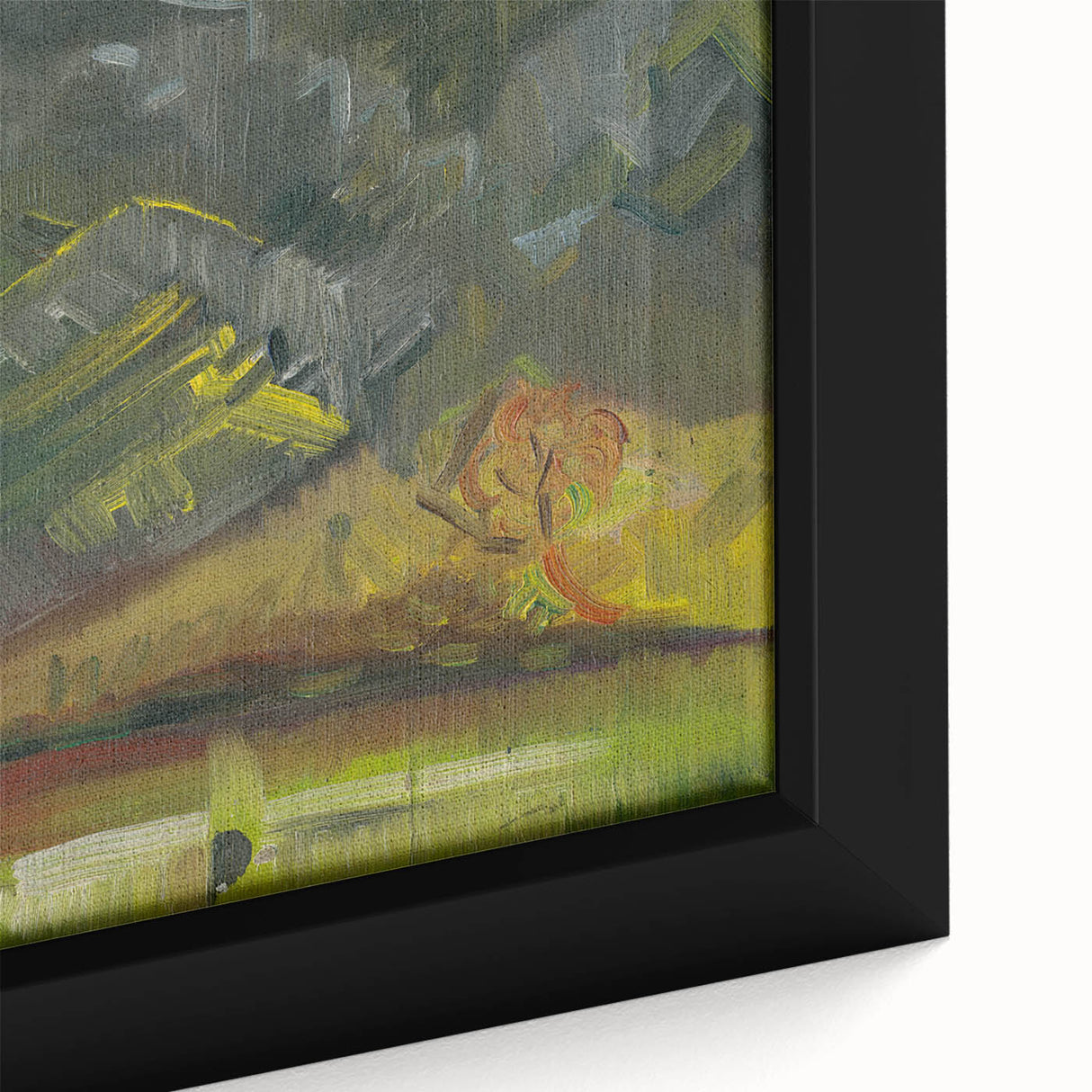 Expressionist Art: Evening Landscape by Weisz-Kubínčan Canvas Print
