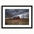 Barn frame artwork in matte black finish, showcasing a sleek front view ideal for modern decor, enhancing any interior with its minimalist design.